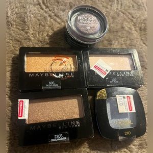 Maybelline & L’Oréal Eye Shadow and Revlon Crème Eye Shadow . Lot of 5